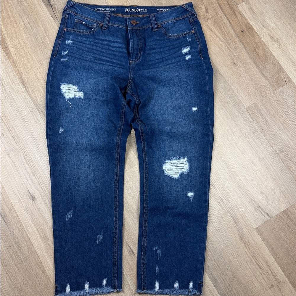 SoundStyle Women's Hayden Girlfriend Easy Fit Cropped Jeans Size 8